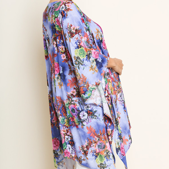 Umgee PLUS Blue Kimono - Picture 2 of 5